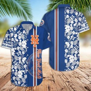 Personalized Name New York Mets MLB Team Tropical Hawaiian Shirt, Mets Hawaiian Shirt Unisex T-shirt, Sweatshirt, Hoodie, Long Sleeve Tee - T-Shirt, Sweatshirt, Hoodie