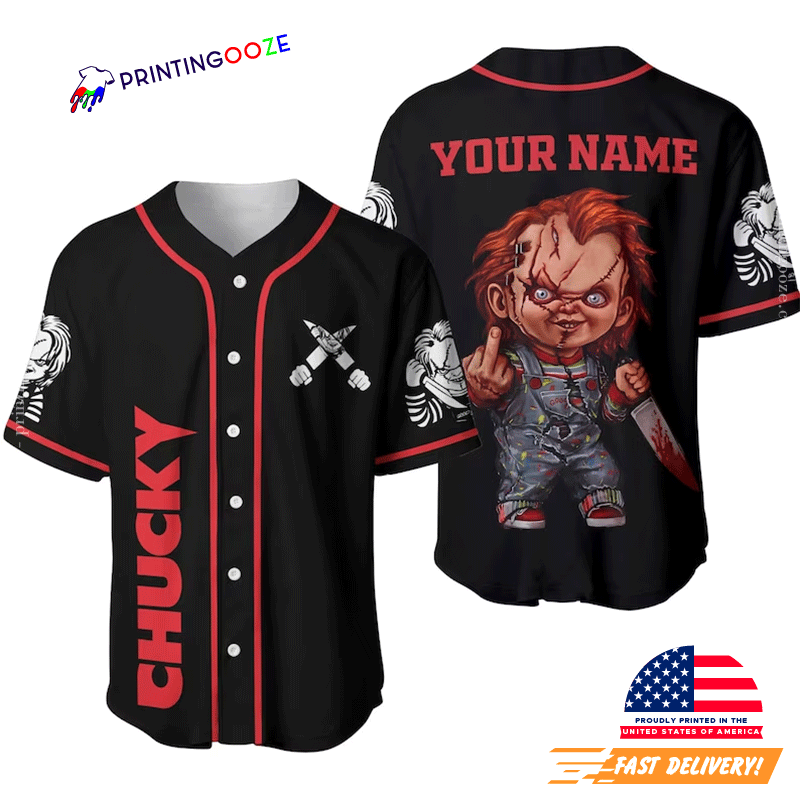 Personalized Name Original Chucky Baseball Jersey Unisex T-shirt, Sweatshirt, Hoodie, Long Sleeve Tee - T-Shirt, Sweatshirt, Hoodie