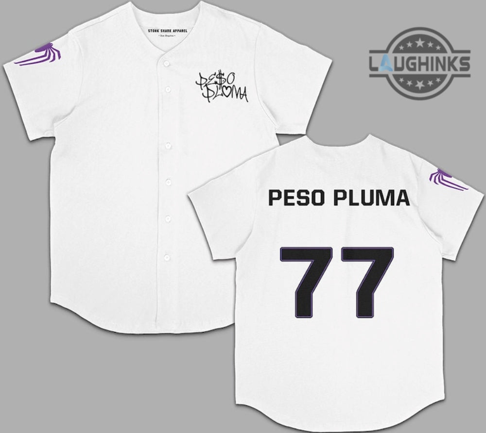 Personalized Peso Pluma Shirt Custom Name And Number Peso Pluma Baseball Jersey Shirt Peso Pluma Jersey Shirt New - T-Shirt, Sweatshirt, Hoodie