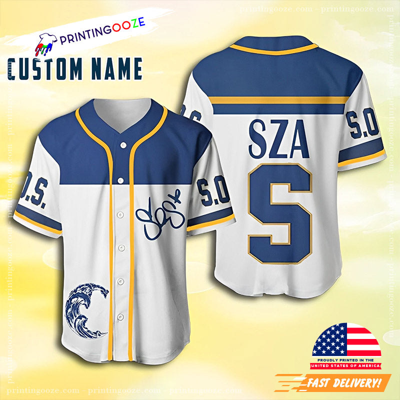 Personalized SZA SOS New Album Baseball Jersey Unisex T-shirt, Sweatshirt, Hoodie, Long Sleeve Tee - T-Shirt, Sweatshirt, Hoodie