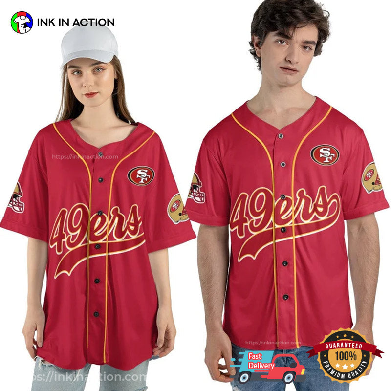 Personalized San Francisco 49er Game Day Red Baseball Jersey Unisex T-shirt, Sweatshirt, Hoodie, Long Sleeve Tee - T-Shirt, Sweatshirt, Hoodie