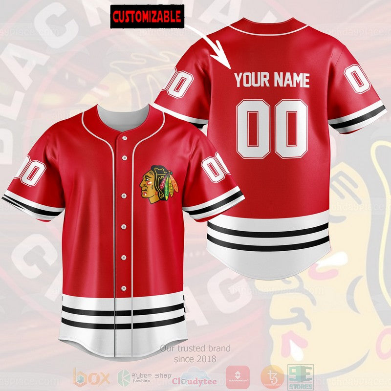 Personalized Chicago Blackhawks custom Baseball shirt Unisex T-shirt, Sweatshirt, Hoodie, Long Sleeve Tee - T-Shirt, Sweatshirt, Hoodie