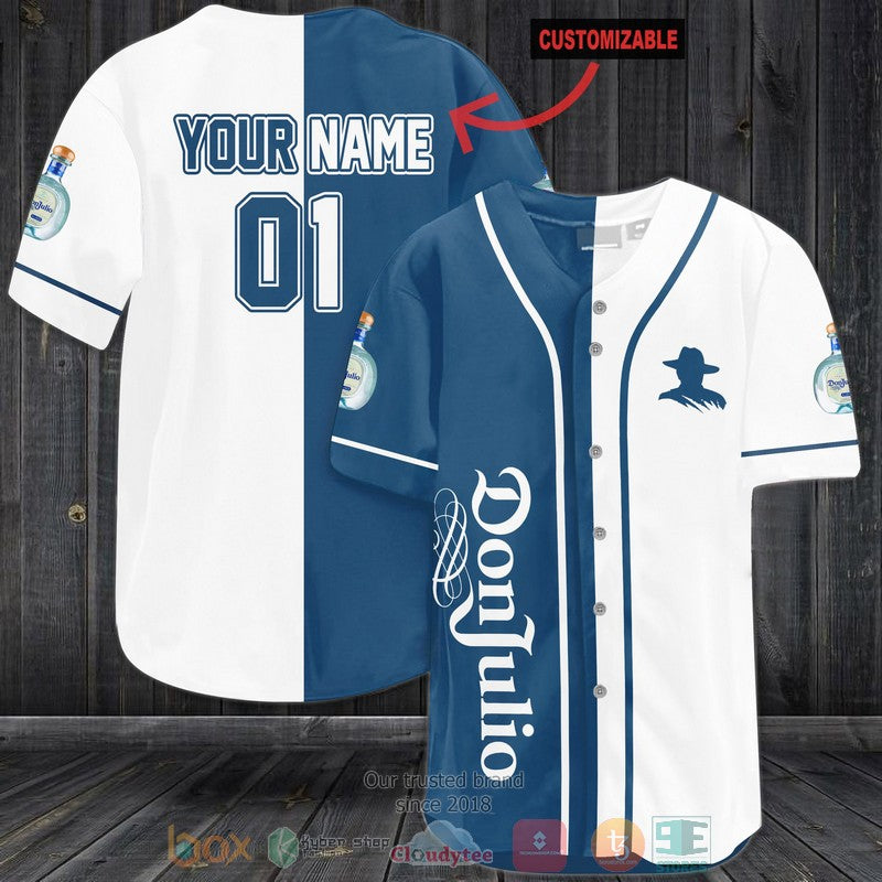 Personalized Don Julio custom white blue Baseball shirt Unisex T-shirt, Sweatshirt, Hoodie, Long Sleeve Tee - T-Shirt, Sweatshirt, Hoodie