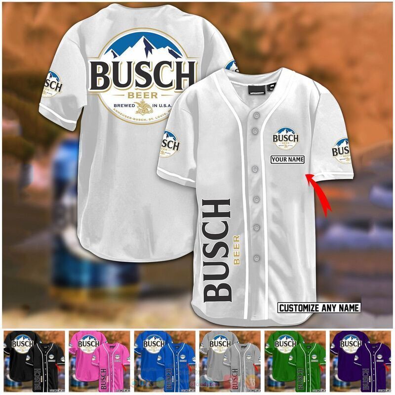 Busch beer custom name baseball jersey Unisex T-shirt, Sweatshirt, Hoodie, Long Sleeve Tee - T-Shirt, Sweatshirt, Hoodie