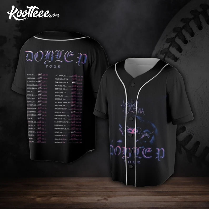 Peso Pluma Double P 2023 Tour Baseball Jersey Unisex T-shirt, Sweatshirt, Hoodie, Long Sleeve Tee - T-Shirt, Sweatshirt, Hoodie