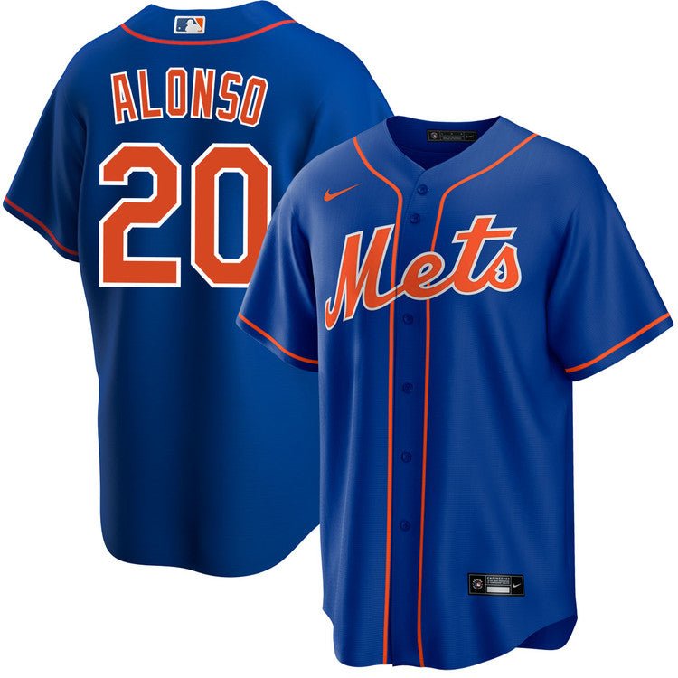Pete Alonso New York Mets Alternate Jersey - Royal baseball jersey product view 1