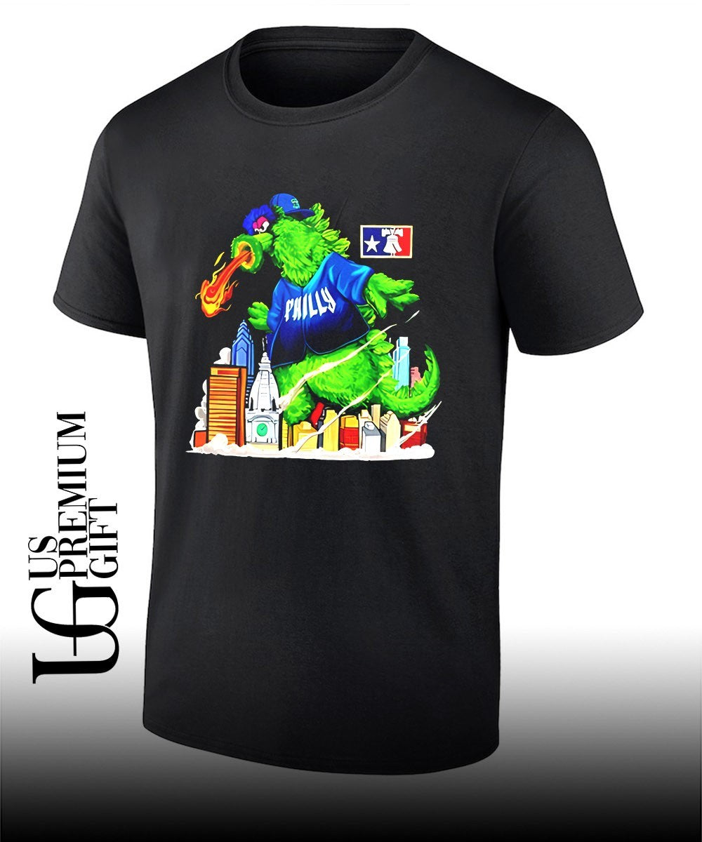 Phanatic Philadelphia Phillies Godzilla mascot shirt Unisex T-shirt, Sweatshirt, Hoodie, Long Sleeve Tee - T-Shirt, Sweatshirt, Hoodie