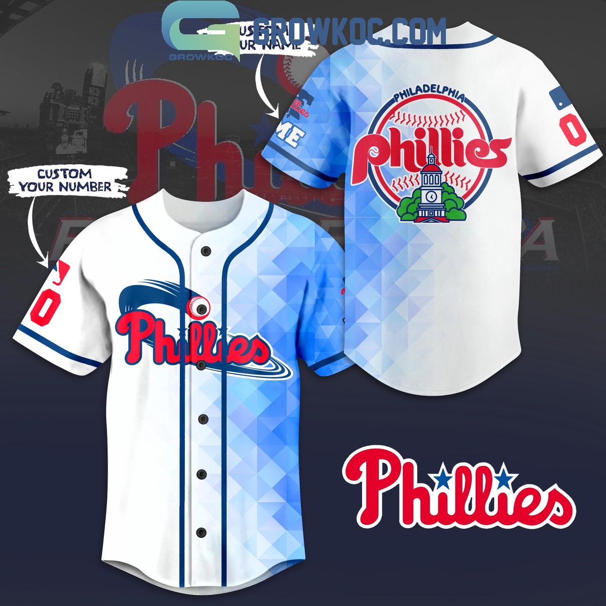 Philadelphia Philles Baseball Team Geometric Personalized Baseball Jersey Unisex T-shirt, Sweatshirt, Hoodie, Long Sleeve Tee - T-Shirt, Sweatshirt, Hoodie