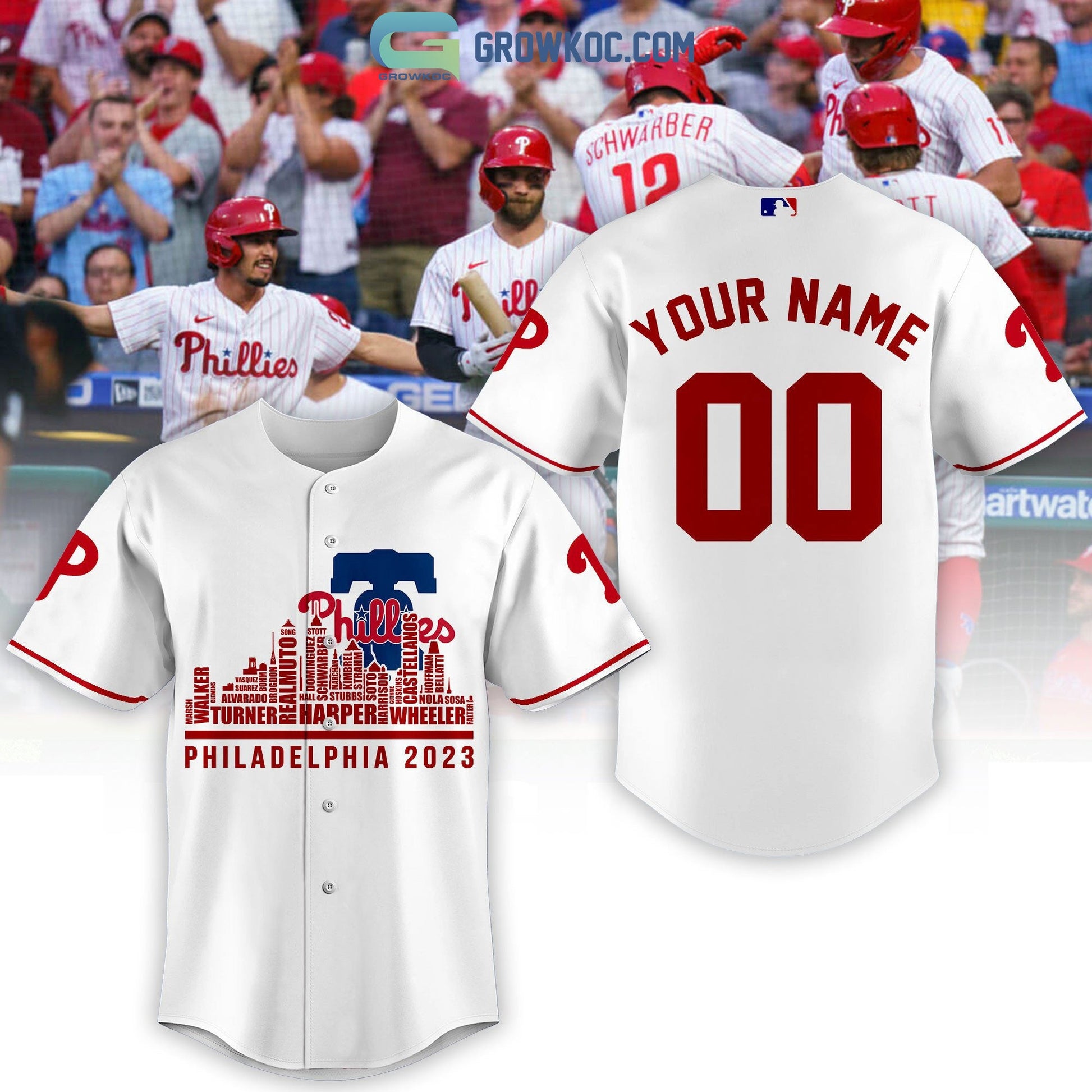 Philadelphia Phillies City Champions Best Team Personalized Baseball Jersey Unisex T-shirt, Sweatshirt, Hoodie, Long Sleeve Tee - T-Shirt, Sweatshirt, Hoodie