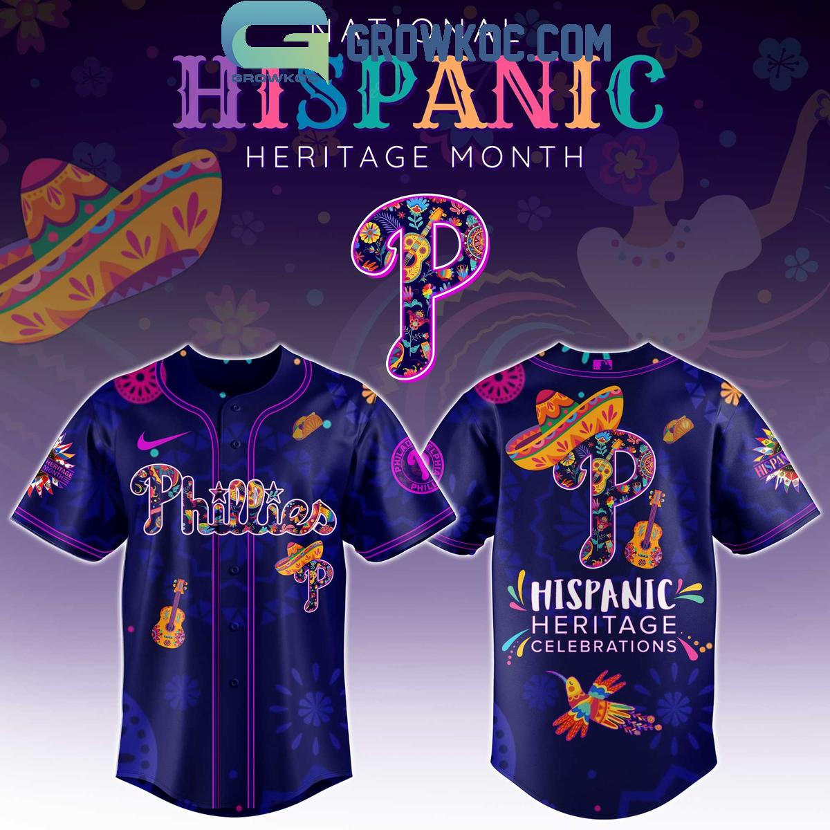 Philadelphia Phillies Hispanic Heritage Celebrations 2025 Baseball Jersey Unisex T-shirt, Sweatshirt, Hoodie, Long Sleeve Tee - T-Shirt, Sweatshirt, Hoodie
