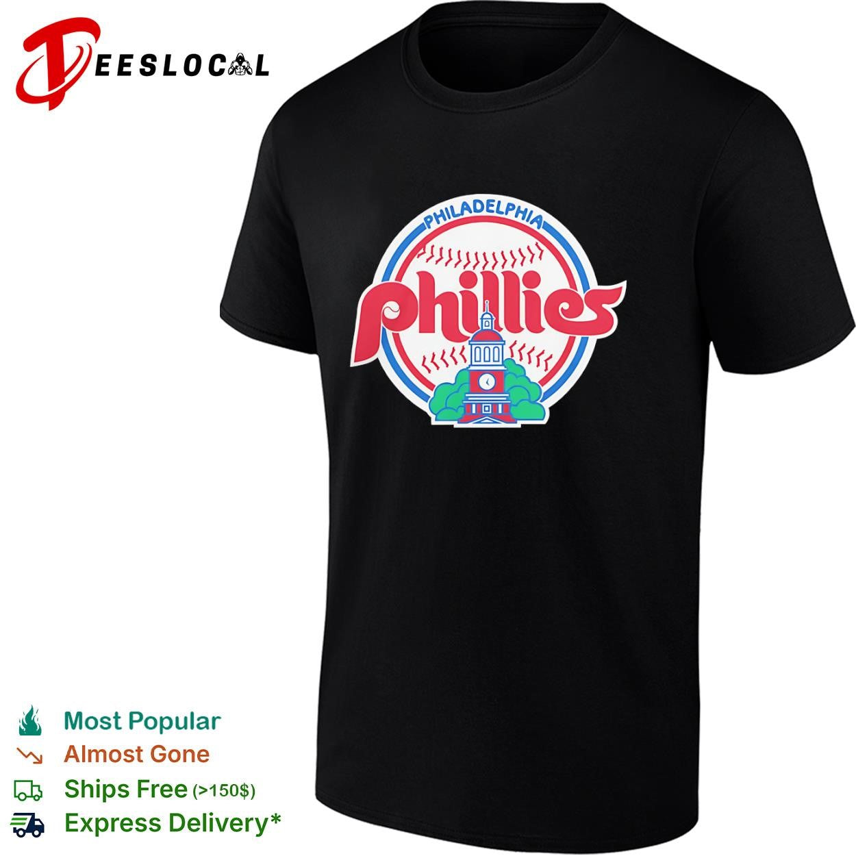 Philadelphia Phillies Independence Hall shirt Unisex T-shirt, Sweatshirt, Hoodie, Long Sleeve Tee - T-Shirt, Sweatshirt, Hoodie