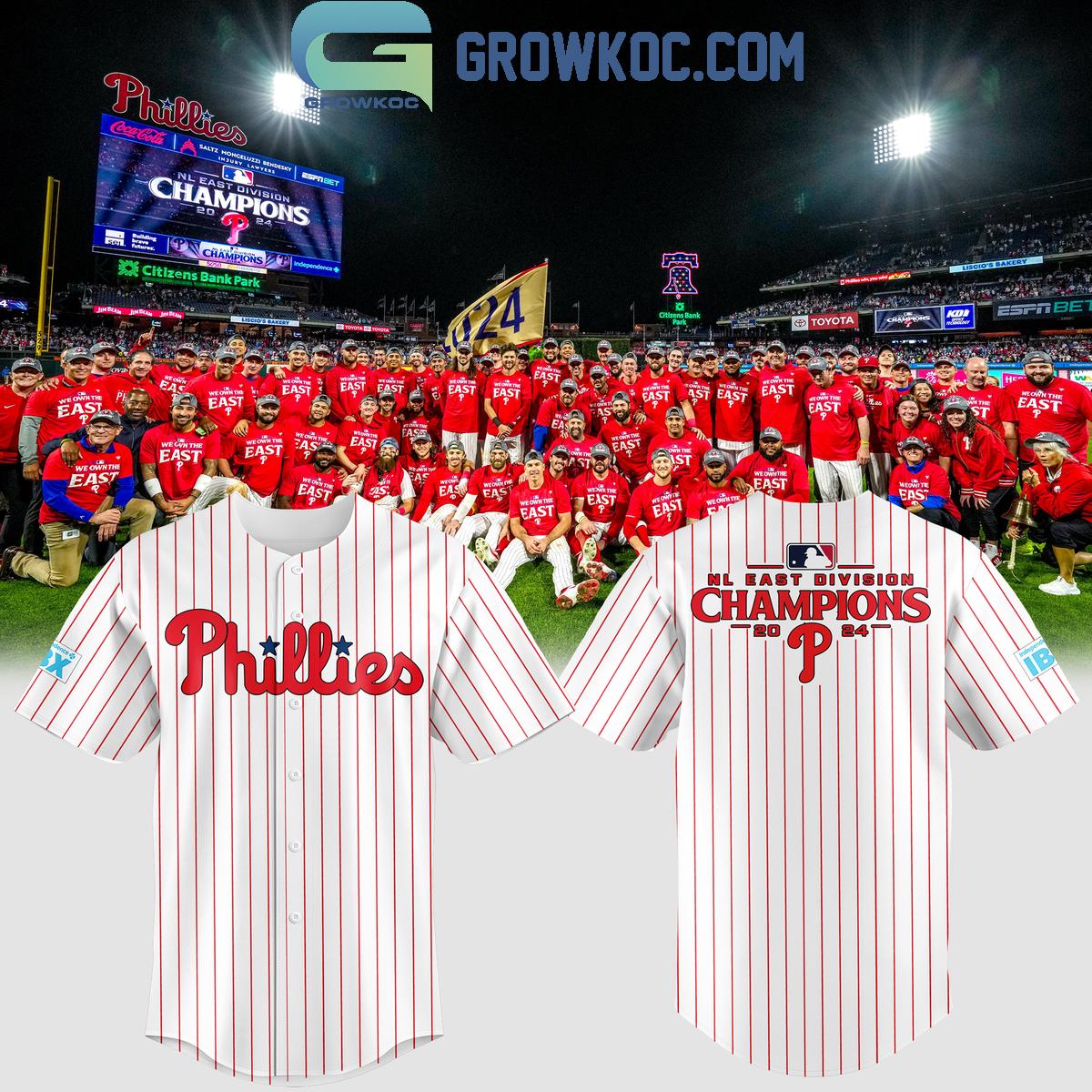 Philadelphia Phillies Your 2024 National League East Champions Baseball Jersey Unisex T-shirt, Sweatshirt, Hoodie, Long Sleeve Tee - T-Shirt, Sweatshirt, Hoodie