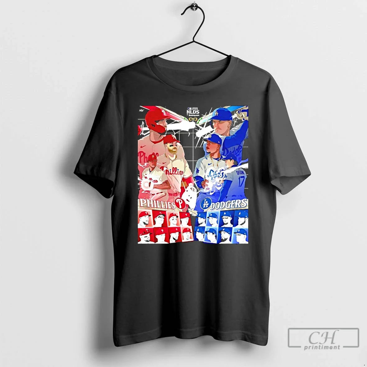 Philadelphia Phillies Vs Los Angeles Dodgers 2025 Nlds Matchup T-Shirts, Hoodie, Sweatshirt - T-Shirt, Sweatshirt, Hoodie