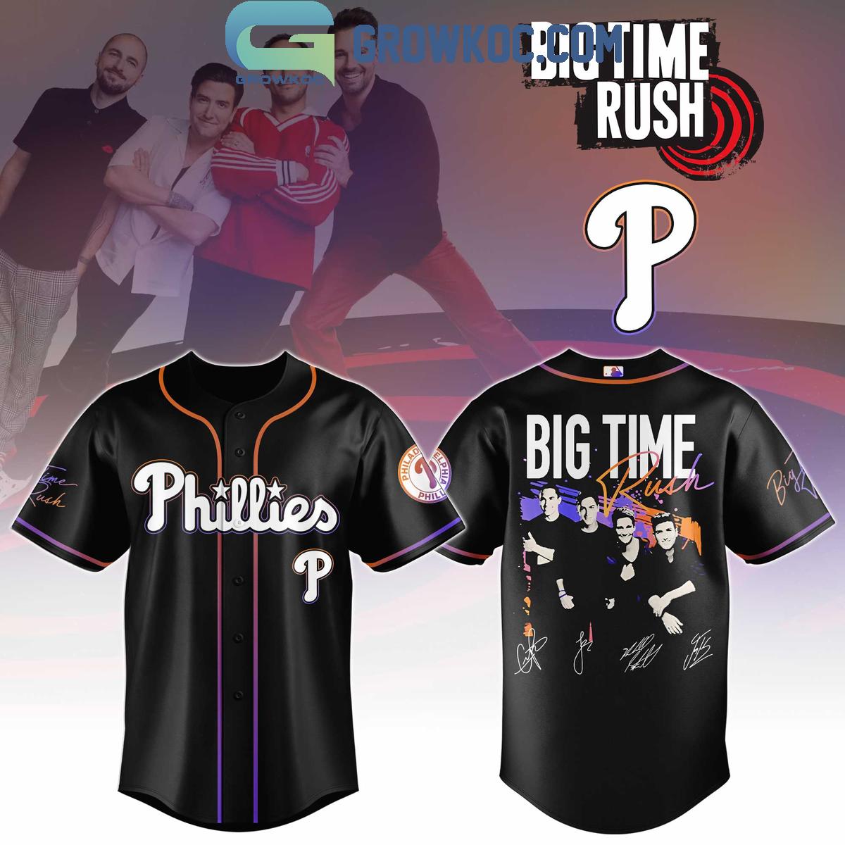 Philadelphia Phillies x Big Time Rush Tour 2025 Baseball Jersey Unisex T-shirt, Sweatshirt, Hoodie, Long Sleeve Tee - T-Shirt, Sweatshirt, Hoodie