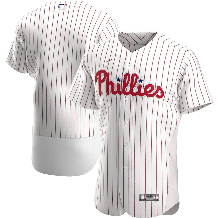 Philadelphia Phillies White Home Authentic Team Jersey Baseball Jerseys baseball jersey product view 1