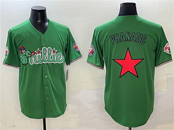 Philadelphia Phillies Phanatic Green Limited Stitched Baseball Jersey baseball jersey product view 1