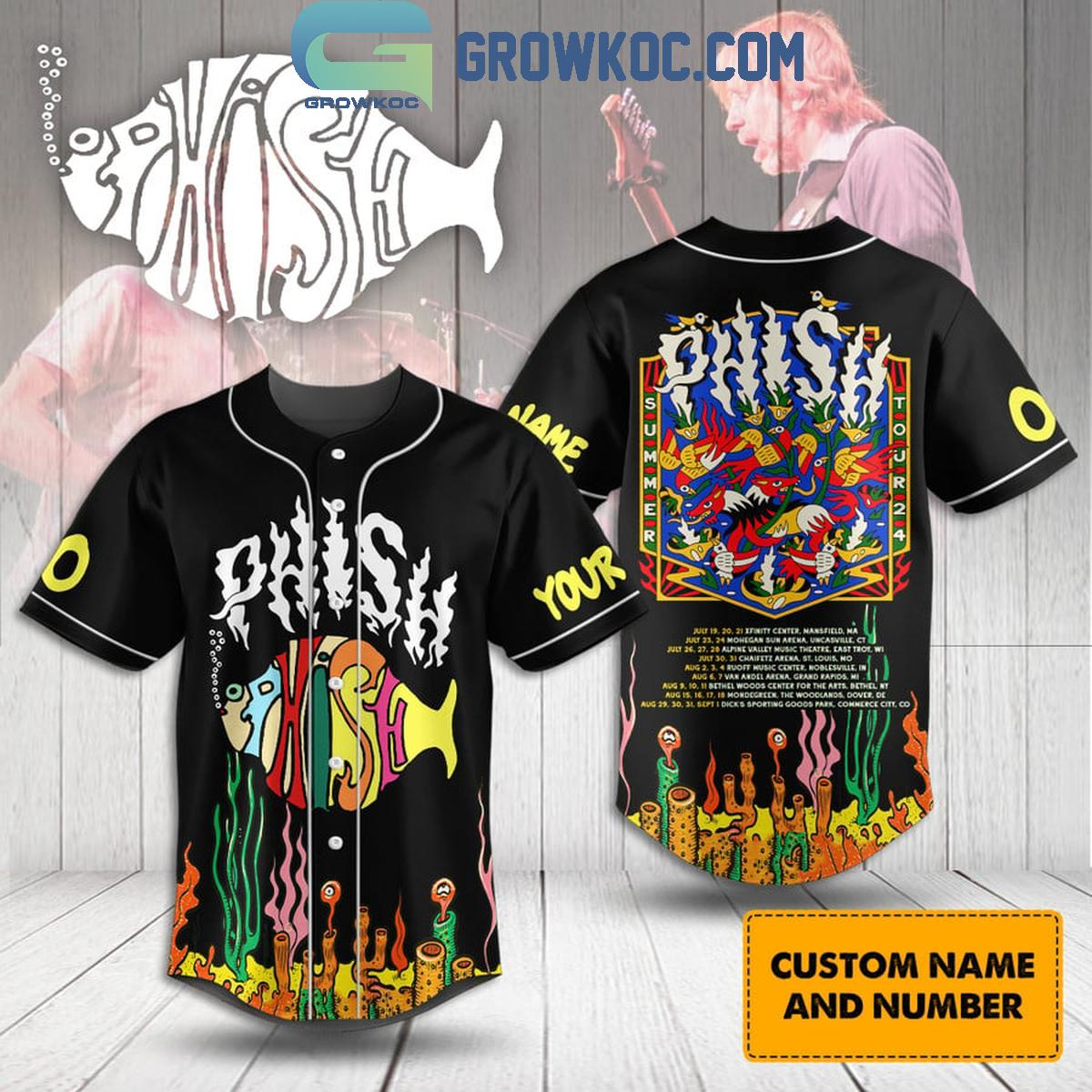 Phish Summer Tour 2024 Personalized Baseball Jersey Unisex T-shirt, Sweatshirt, Hoodie, Long Sleeve Tee - T-Shirt, Sweatshirt, Hoodie