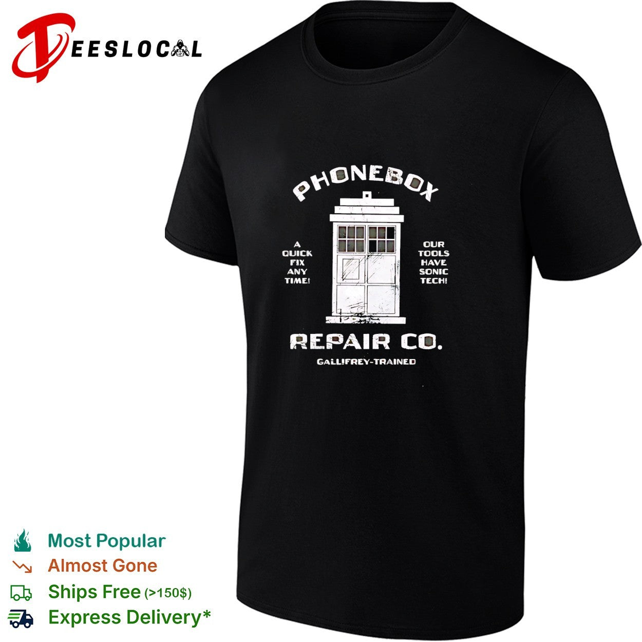 Phonebox repair co Gallifrey trained TARDIS shirt Unisex T-shirt, Sweatshirt, Hoodie, Long Sleeve Tee - T-Shirt, Sweatshirt, Hoodie