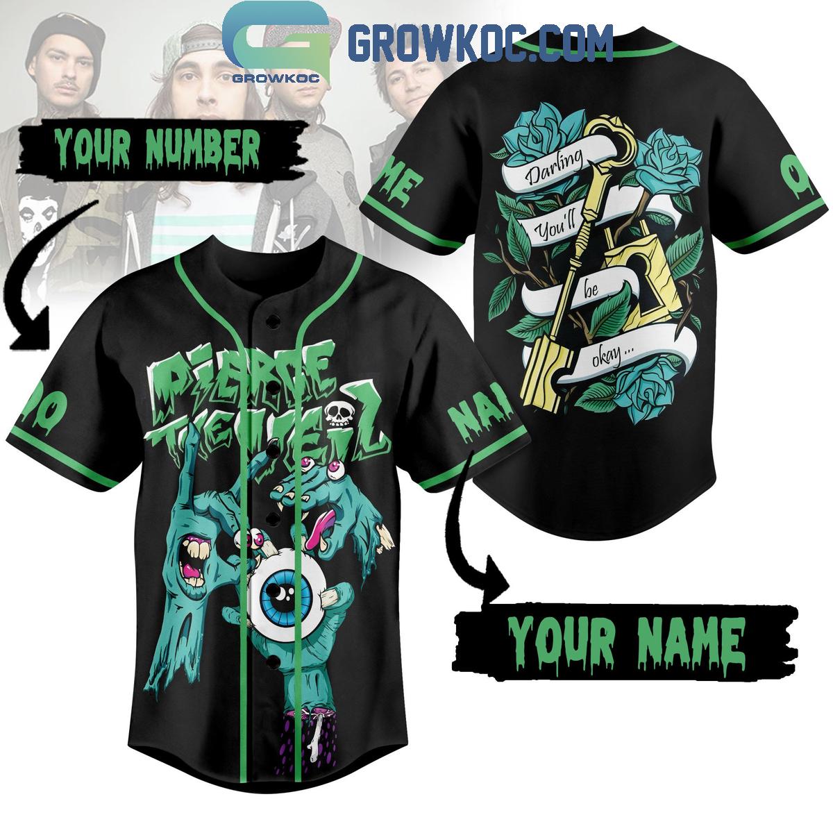 Pierce The Veil Youll Be Okay Darling Personalized Baseball Jersey Unisex T-shirt, Sweatshirt, Hoodie, Long Sleeve Tee - T-Shirt, Sweatshirt, Hoodie