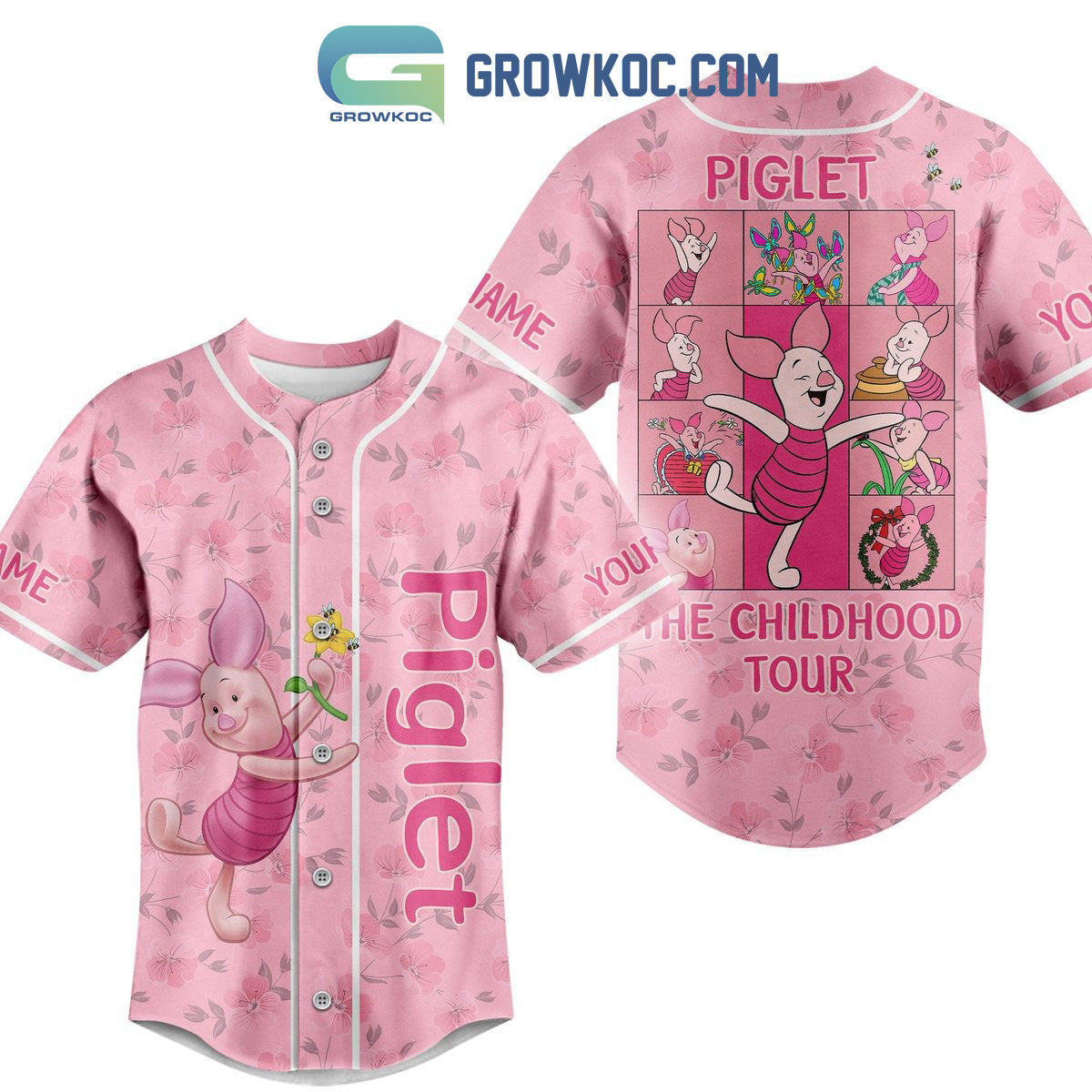 Piglet The Childhood Tour Personalized Baseball Jersey Unisex T-shirt, Sweatshirt, Hoodie, Long Sleeve Tee - T-Shirt, Sweatshirt, Hoodie