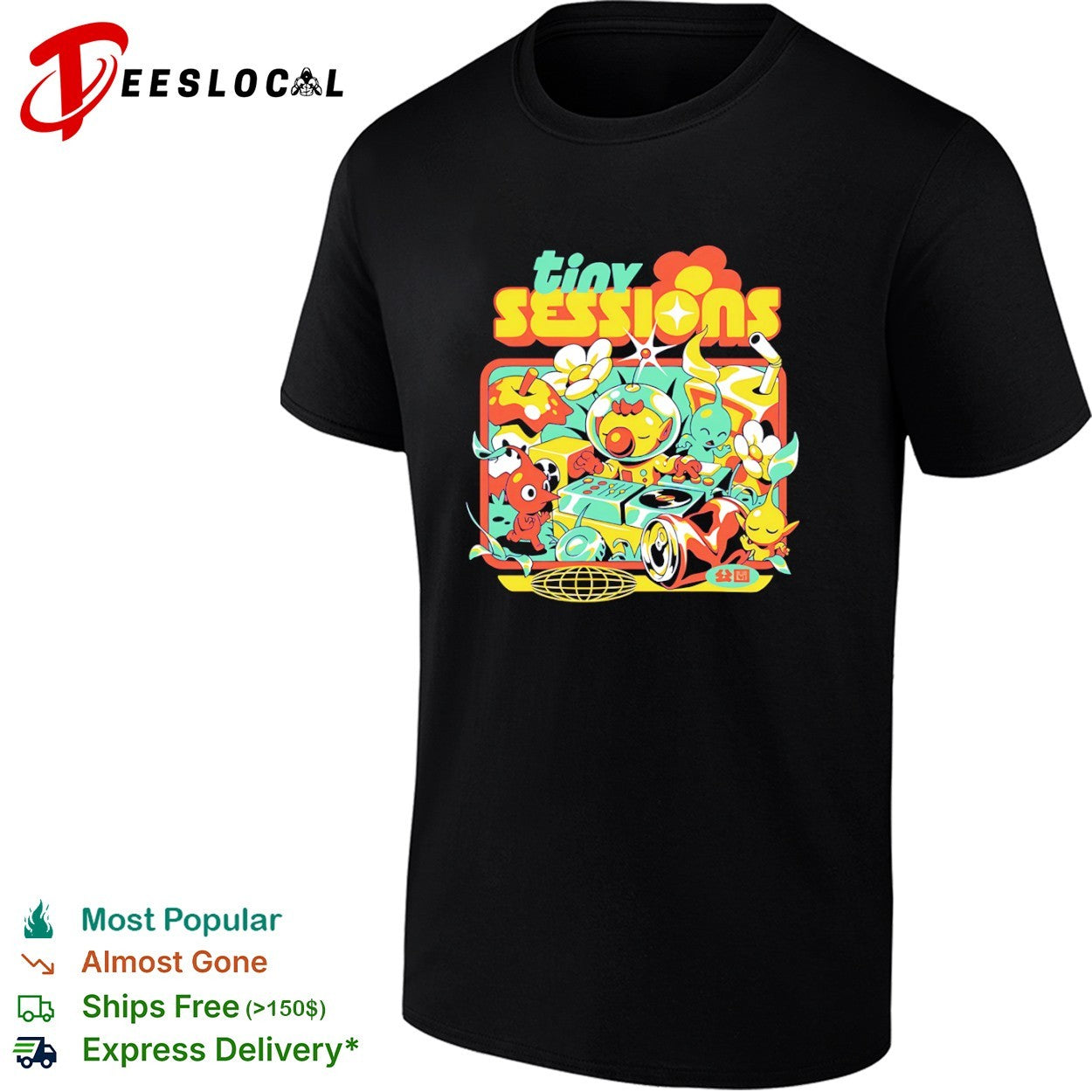 Pikmin and DJ Olimar Tiny Sessions shirt Unisex T-shirt, Sweatshirt, Hoodie, Long Sleeve Tee - T-Shirt, Sweatshirt, Hoodie
