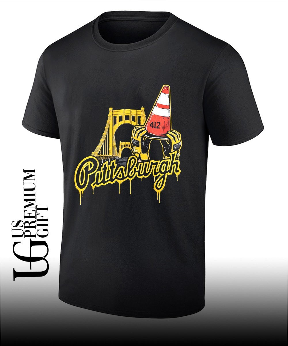 Pittsburgh 412 Construction Bridge Steel City Worker Hands Graffiti Art shirt Unisex T-shirt, Sweatshirt, Hoodie, Long Sleeve Tee - T-Shirt, Sweatshirt, Hoodie