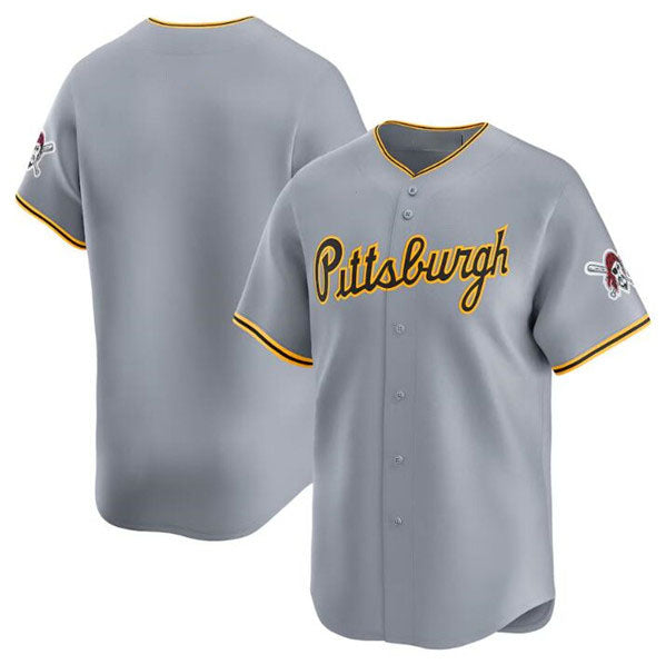Pittsburgh Pirates Blank Gray Away Limited Baseball Stitched Jersey baseball jersey product view 1