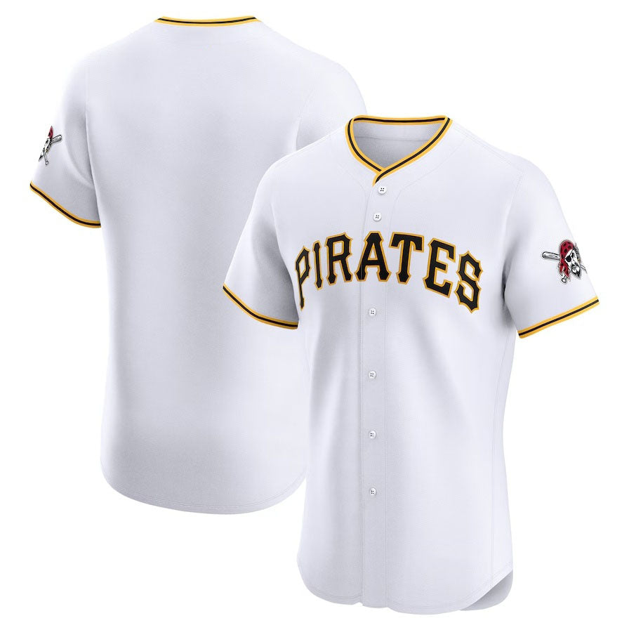 Pittsburgh Pirates Home Elite Jersey - White Stitched Baseball Jersey baseball jersey product view 1