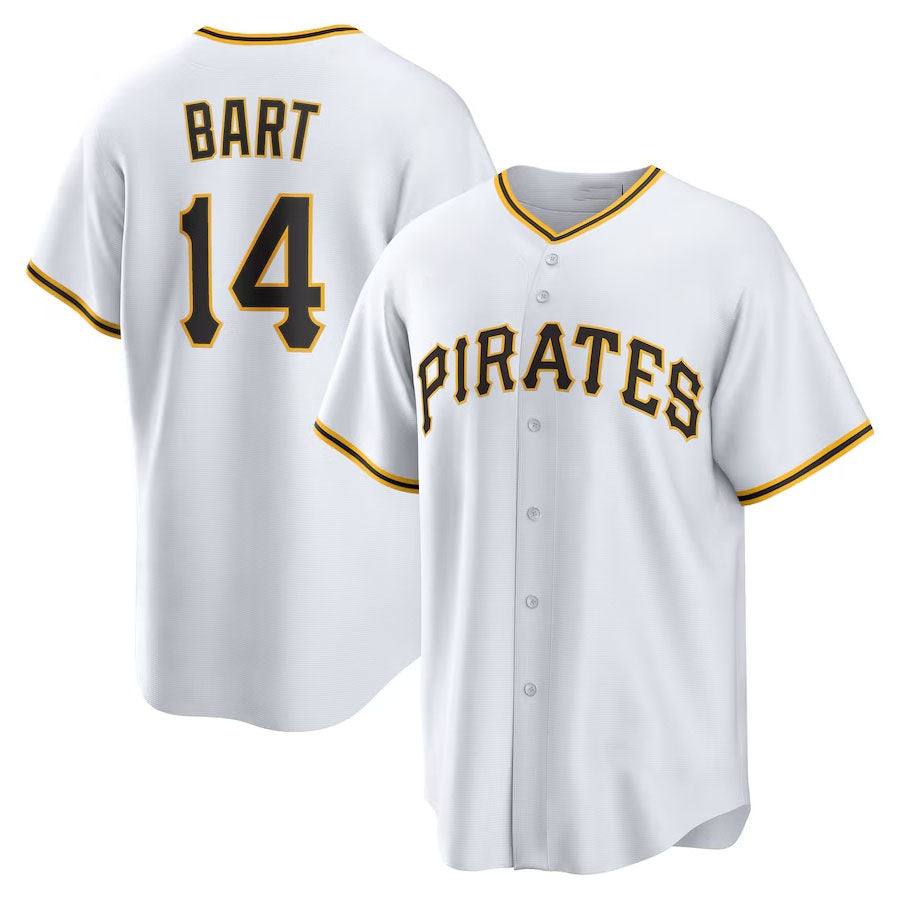 Pittsburgh Pirates #14 Joey Bart Home Replica Jersey - White Stitched Baseball Jersey baseball jersey product view 1