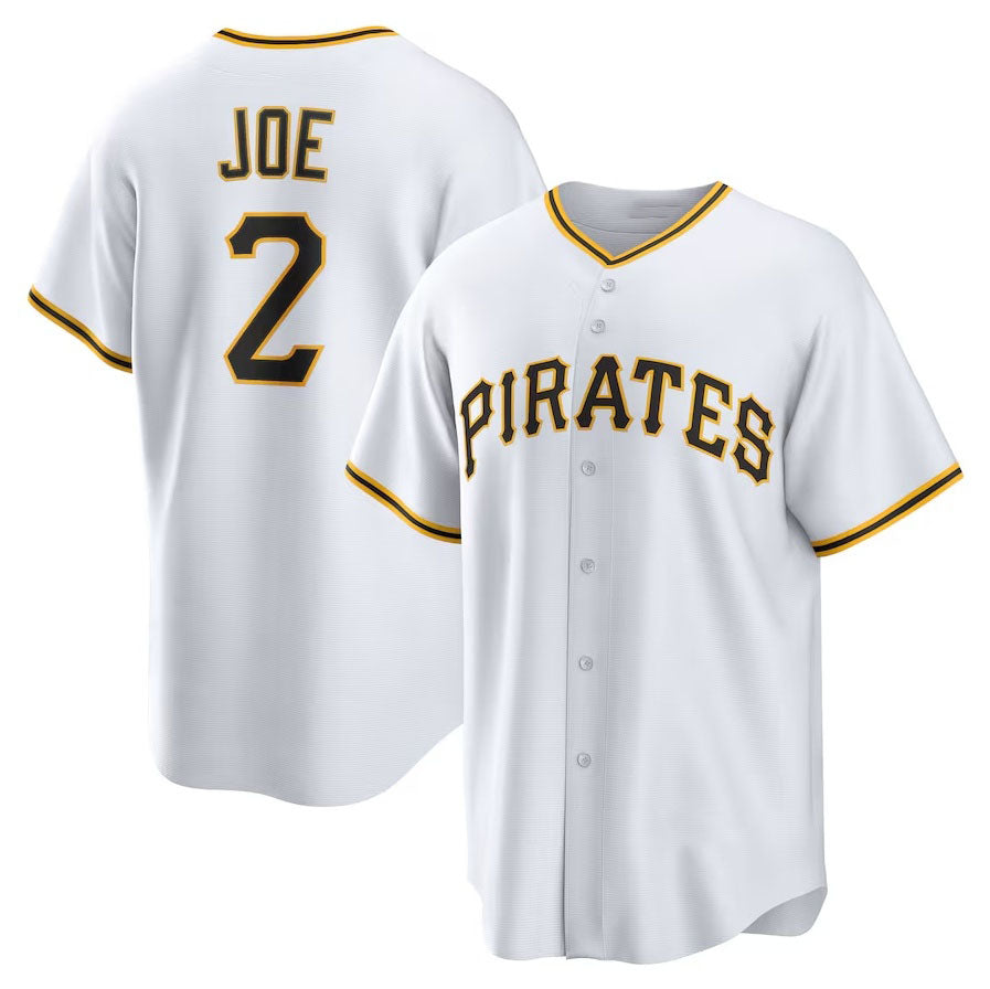 Pittsburgh Pirates #2 Connor Joe Home Replica Jersey - White Stitched Baseball Jersey baseball jersey product view 1