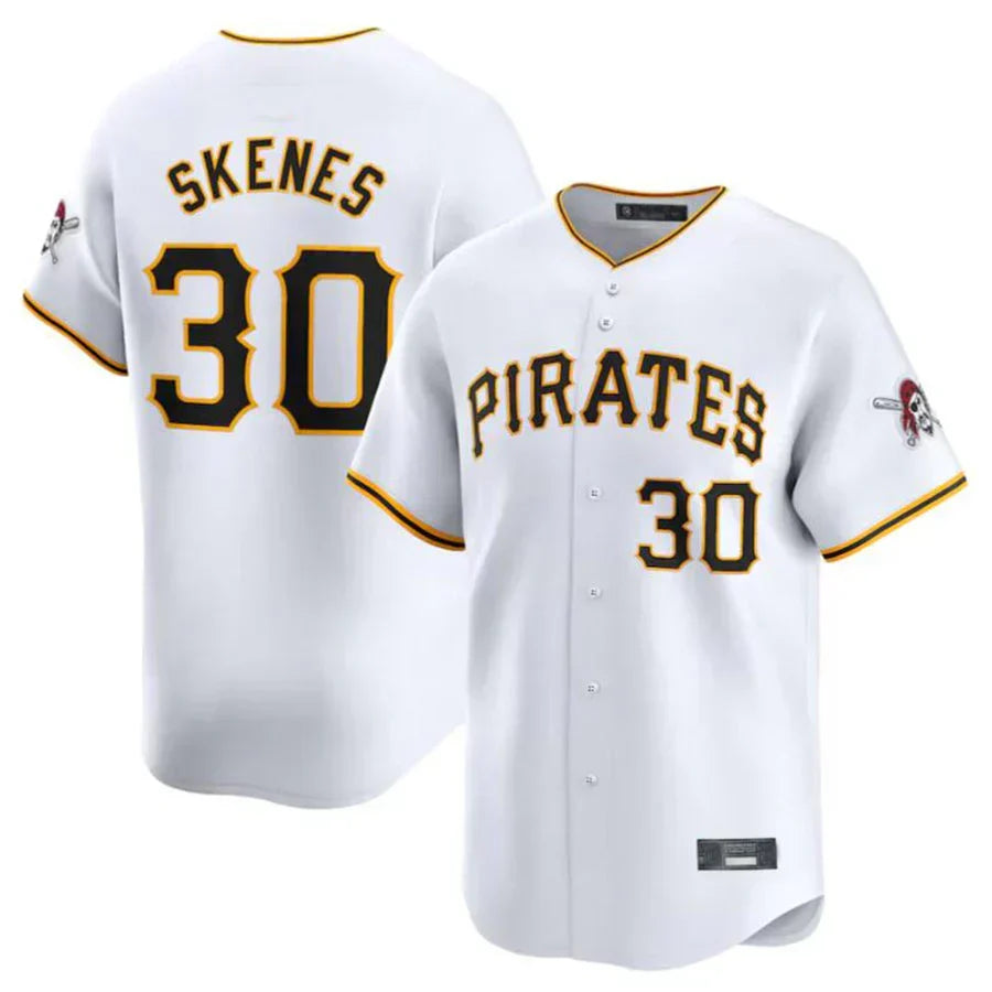 Paul Skenes Pittsburgh Pirates Home Jersey - White baseball jersey product view 1