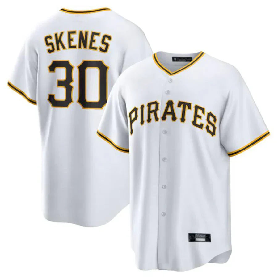 Paul Skenes Pittsburgh Pirates Home Jersey - White baseball jersey product view 1