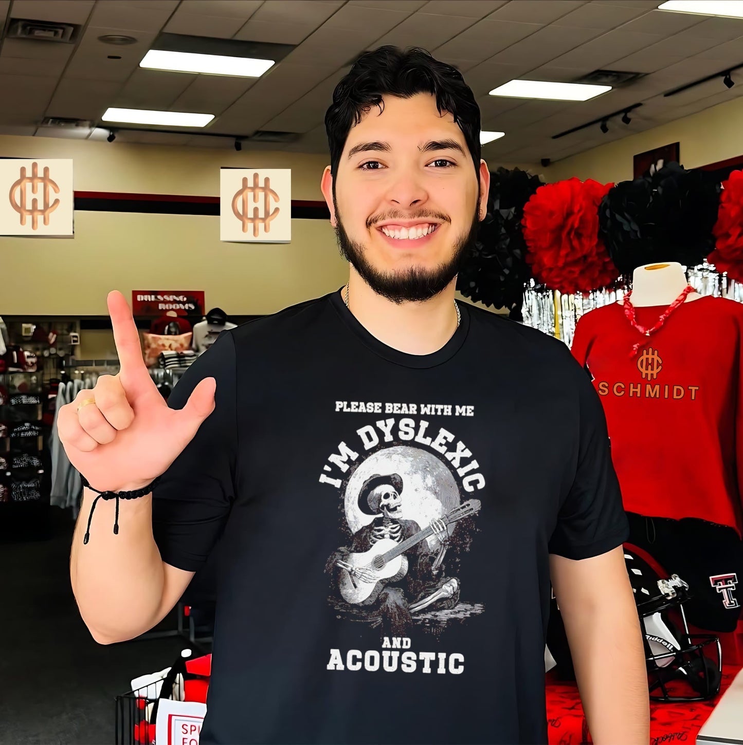 Please Bear With Me I Am Dyslexic and Acoustic shirt Unisex T-shirt, Sweatshirt, Hoodie, Long Sleeve Tee - T-Shirt, Sweatshirt, Hoodie