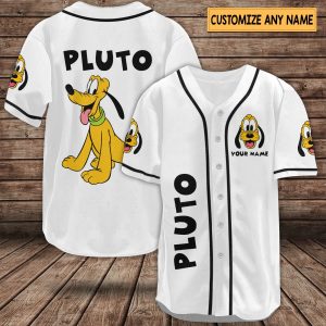 Pluto Baseball Jersey, Pluto Shirt, Pluto 3D Jersey, Custom Name Shirts Unisex T-shirt, Sweatshirt, Hoodie, Long Sleeve Tee - T-Shirt, Sweatshirt, Hoodie