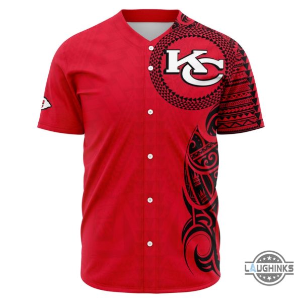 Polynesian Kansas City Chiefs Baseball Jersey Shirt Unisex T-shirt, Sweatshirt, Hoodie, Long Sleeve Tee - T-Shirt, Sweatshirt, Hoodie