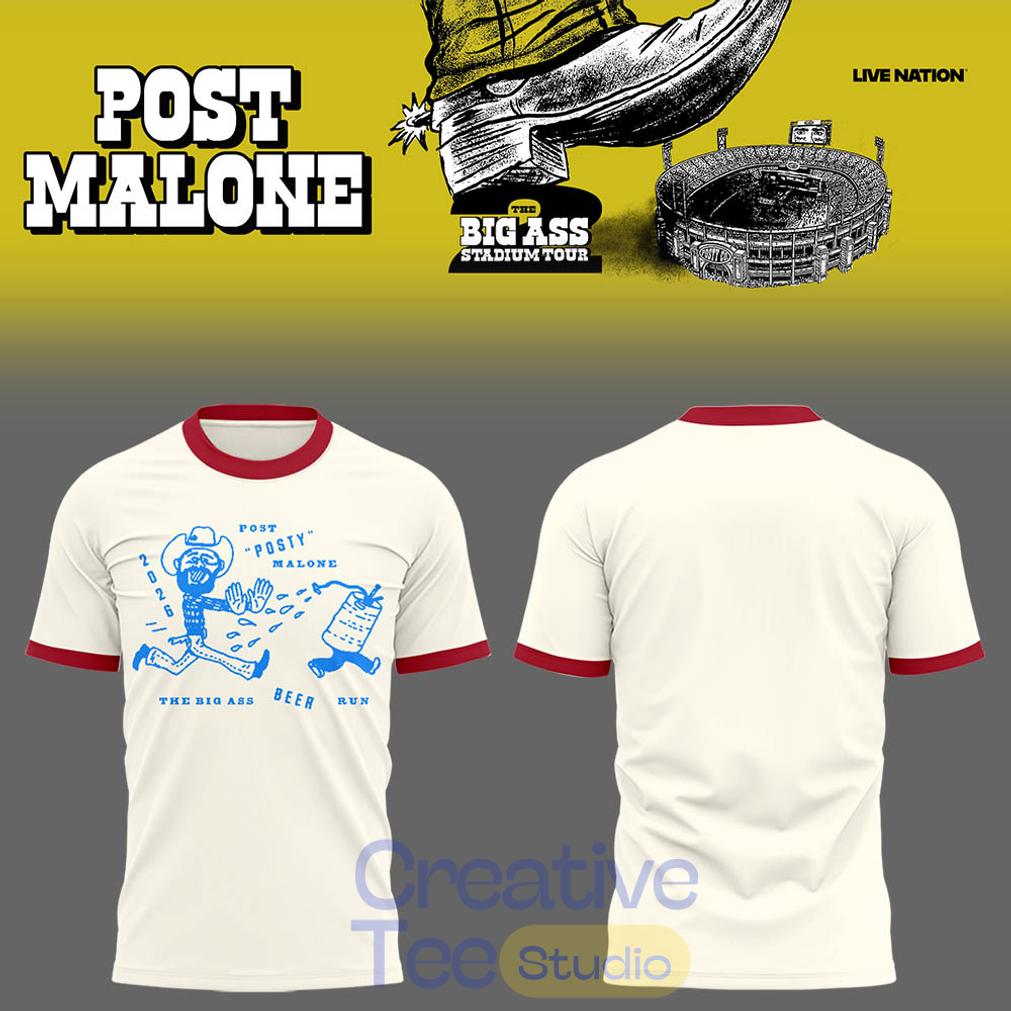 Post Malone The BIG ASS Stadium Tour 2026 Shirt Unisex T-shirt, Sweatshirt, Hoodie, Long Sleeve Tee - T-Shirt, Sweatshirt, Hoodie