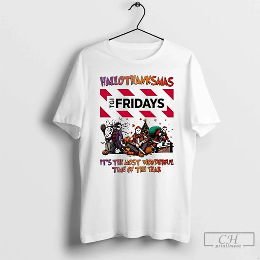 2025 Tgi Fridays Logo Hallothanksmas Horror Film Most Time T-Shirts, Hoodie, Sweatshirt - T-Shirt, Sweatshirt, Hoodie