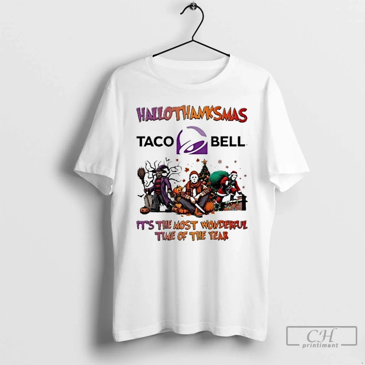 2025 Taco Bell Logo Hallothanksmas Horror Film Most Time T-Shirts, Hoodie, Sweatshirt - T-Shirt, Sweatshirt, Hoodie