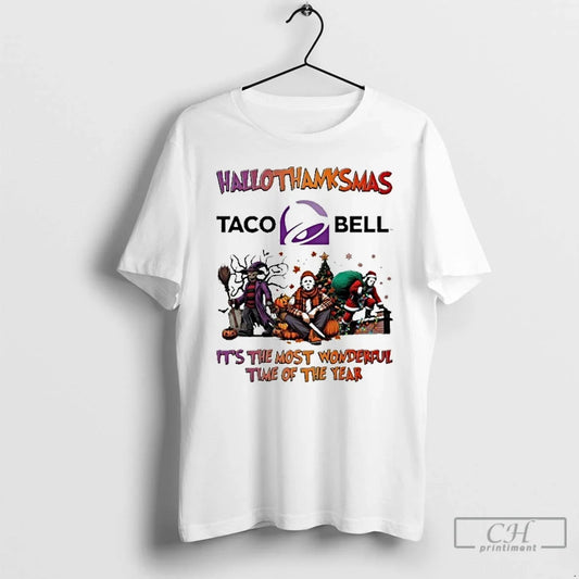2025 Taco Bell Logo Hallothanksmas Horror Film Most Time T-Shirts, Hoodie, Sweatshirt - T-Shirt, Sweatshirt, Hoodie
