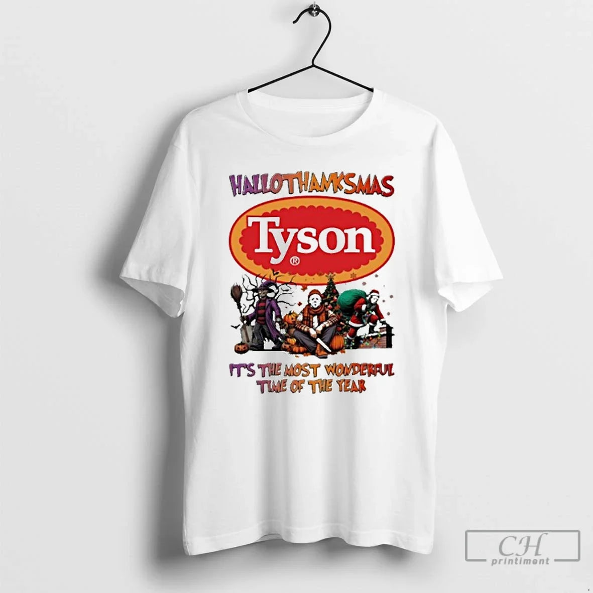 2025 Tyson Logo Hallothanksmas Horror Film Most Time Year T-Shirts, Hoodie, Sweatshirt - T-Shirt, Sweatshirt, Hoodie
