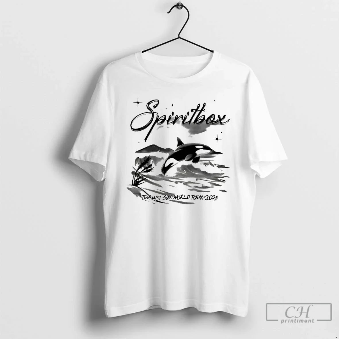 Airbrush Orca Spiritbox Tsunami Sea World Tour 2025 T-Shirts, Hoodie, Sweatshirt - T-Shirt, Sweatshirt, Hoodie