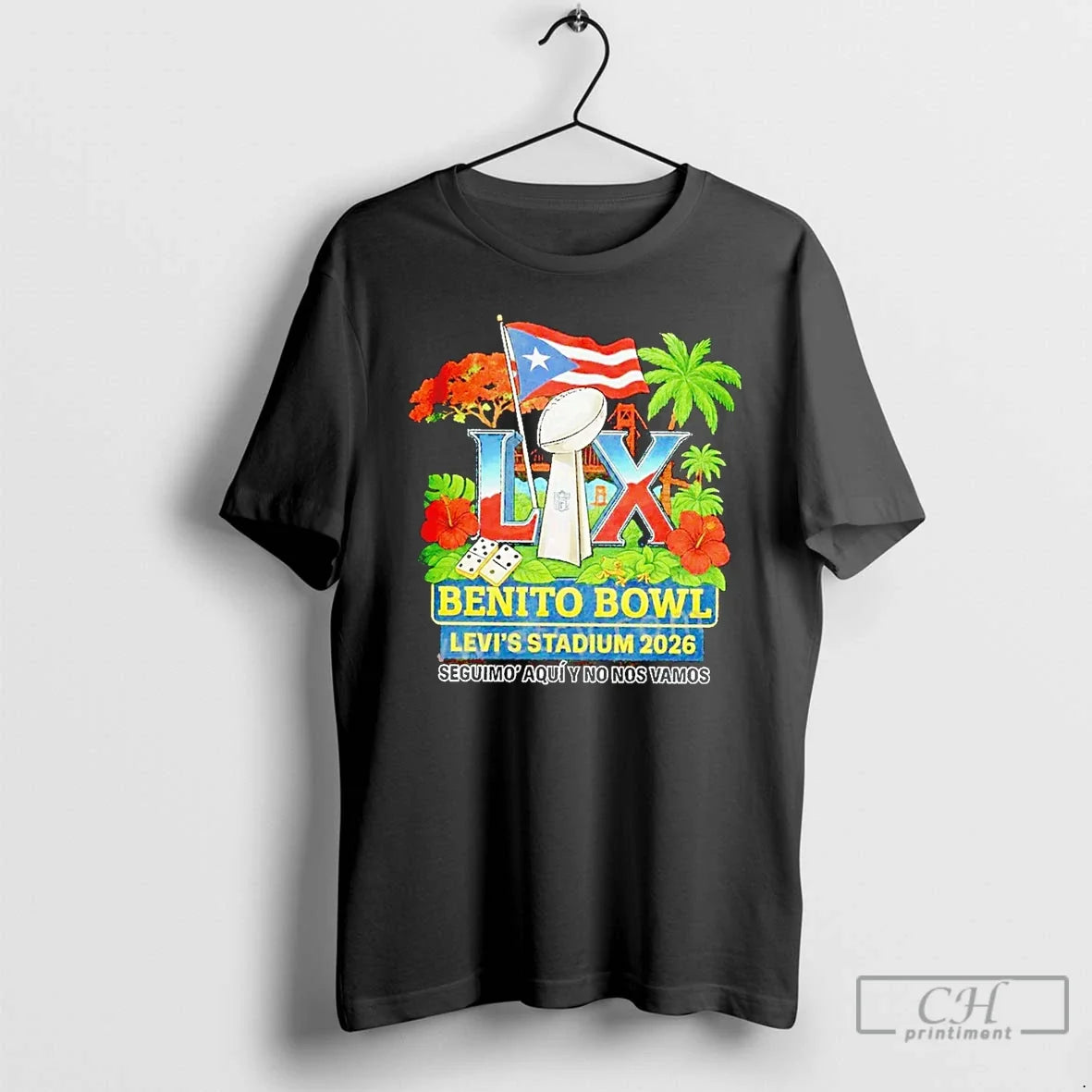 Bad Bunny Benito Bowl Levis Stadium 2026 Seguimo Aqui Y No Nos Vamos T-Shirts, Hoodie, Sweatshirt - T-Shirt, Sweatshirt, Hoodie