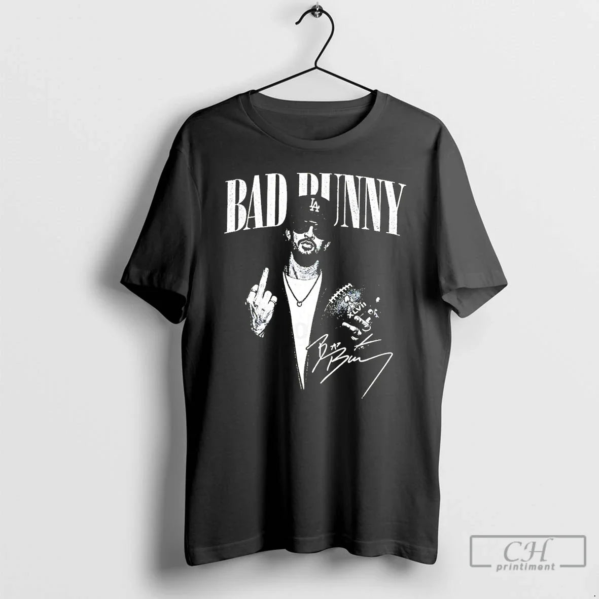 Bad Bunny Middle Finger Bowl 2026 Halftime Show Signature T-Shirts, Hoodie, Sweatshirt - T-Shirt, Sweatshirt, Hoodie