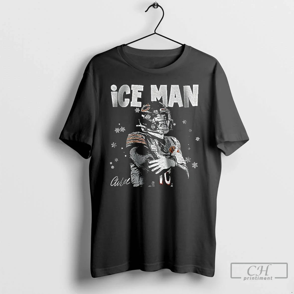 Caleb Williams Football Vintage Ice Man Chicago Football Signature T-Shirts, Hoodie, Sweatshirt - T-Shirt, Sweatshirt, Hoodie