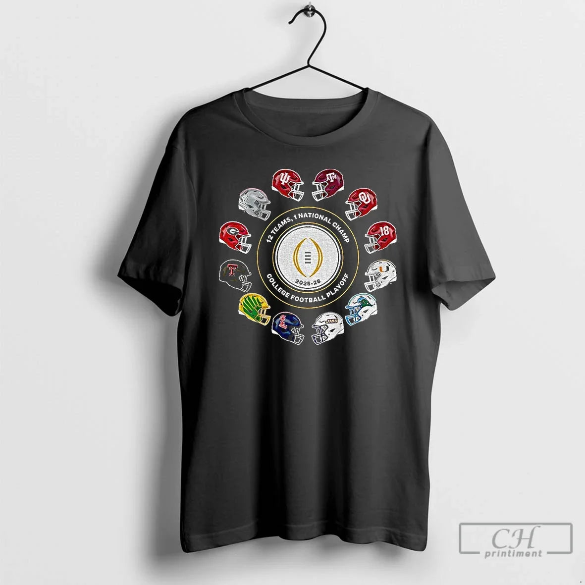 College Football Playoff 2026 12 Teams Playoff Helmet T-Shirts, Hoodie, Sweatshirt - T-Shirt, Sweatshirt, Hoodie