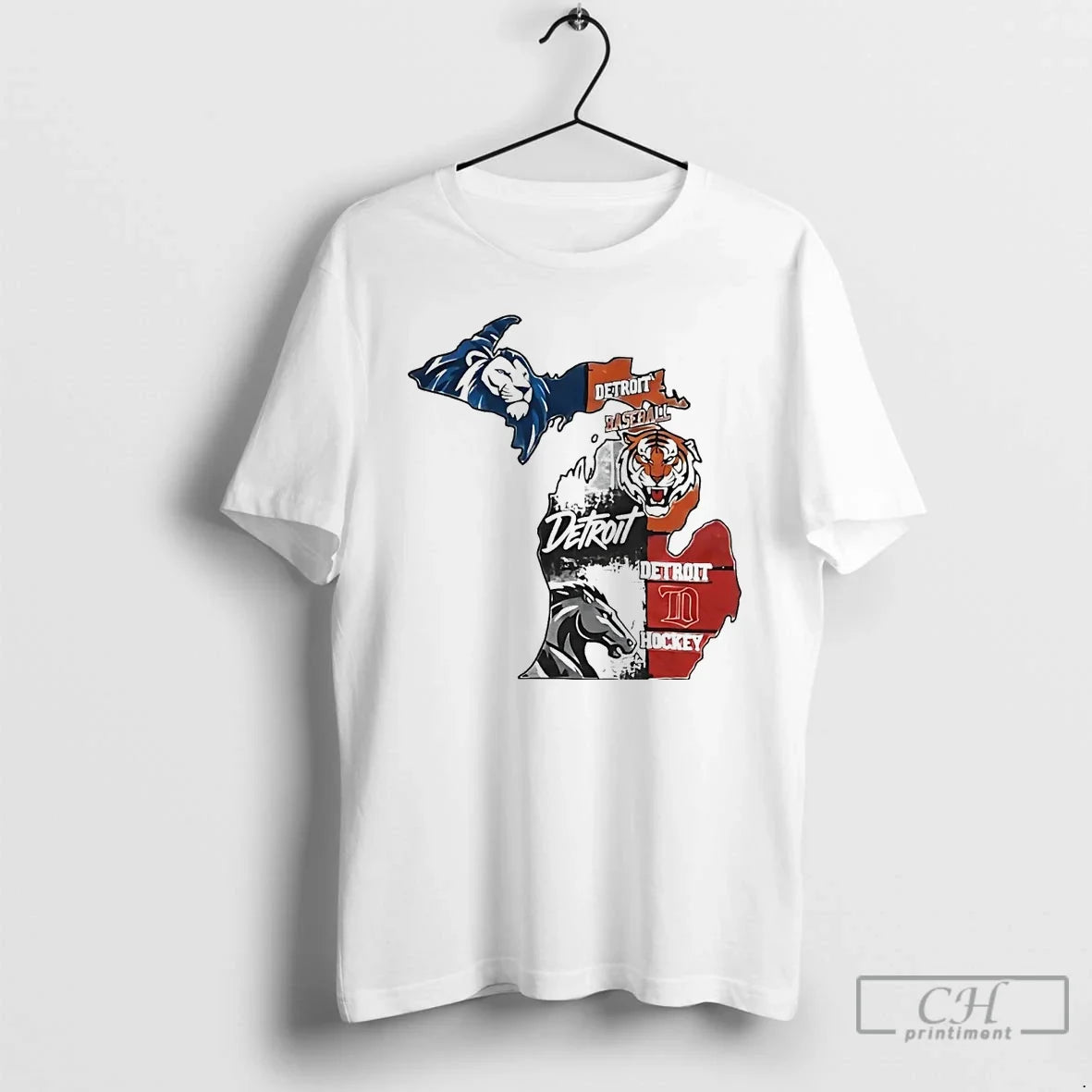 Detroit Sports Team Lions Tigers Pistons Red Wings T-Shirts, Hoodie, Sweatshirt - T-Shirt, Sweatshirt, Hoodie