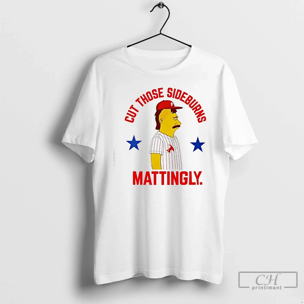 Donnie Sideburns Philadelphia Phillies Cut Those Sideburns Mattingly Parody T-Shirts, Hoodie, Sweatshirt - T-Shirt, Sweatshirt, Hoodie