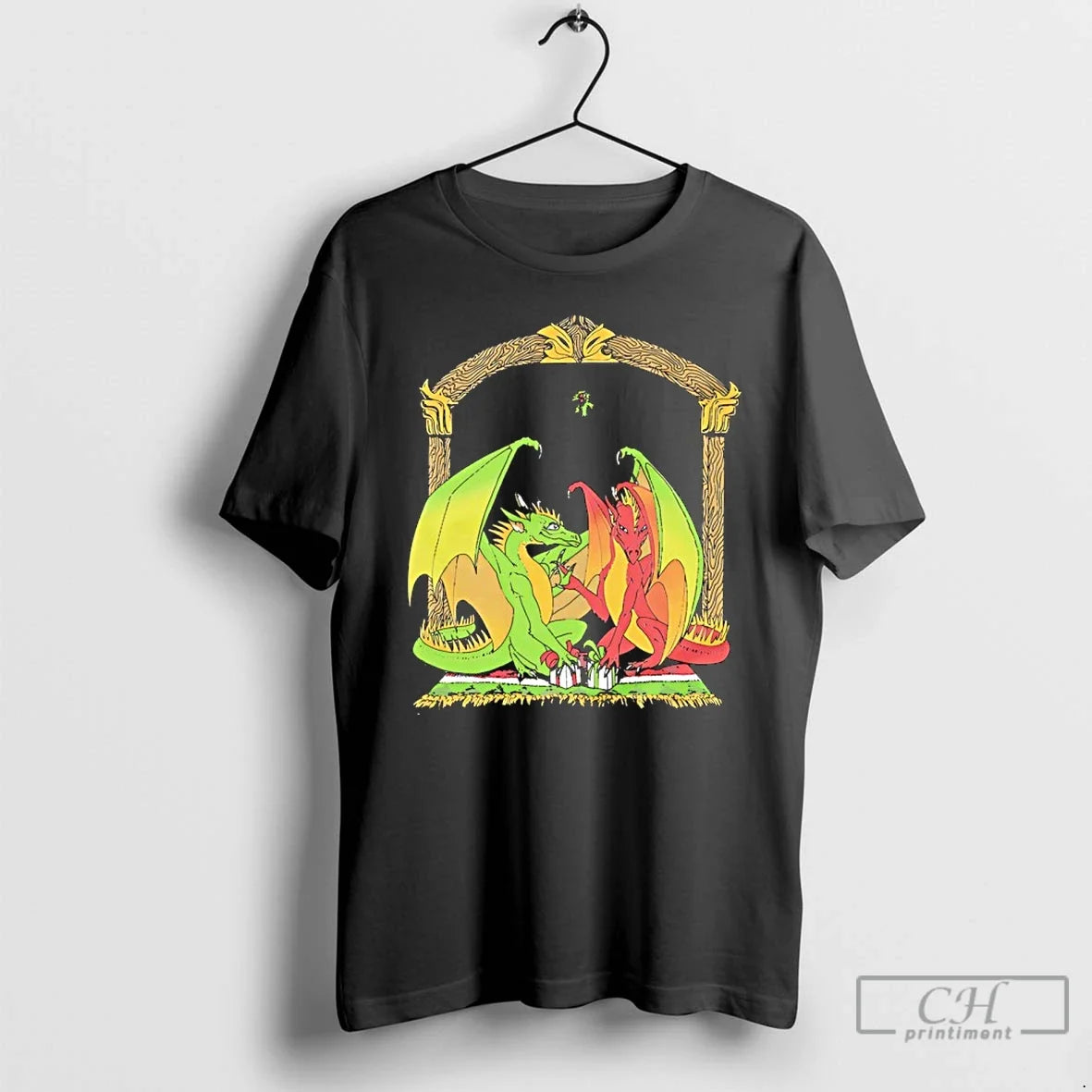 Dragon Under Mistletoe Art T-Shirts, Hoodie, Sweatshirt - T-Shirt, Sweatshirt, Hoodie