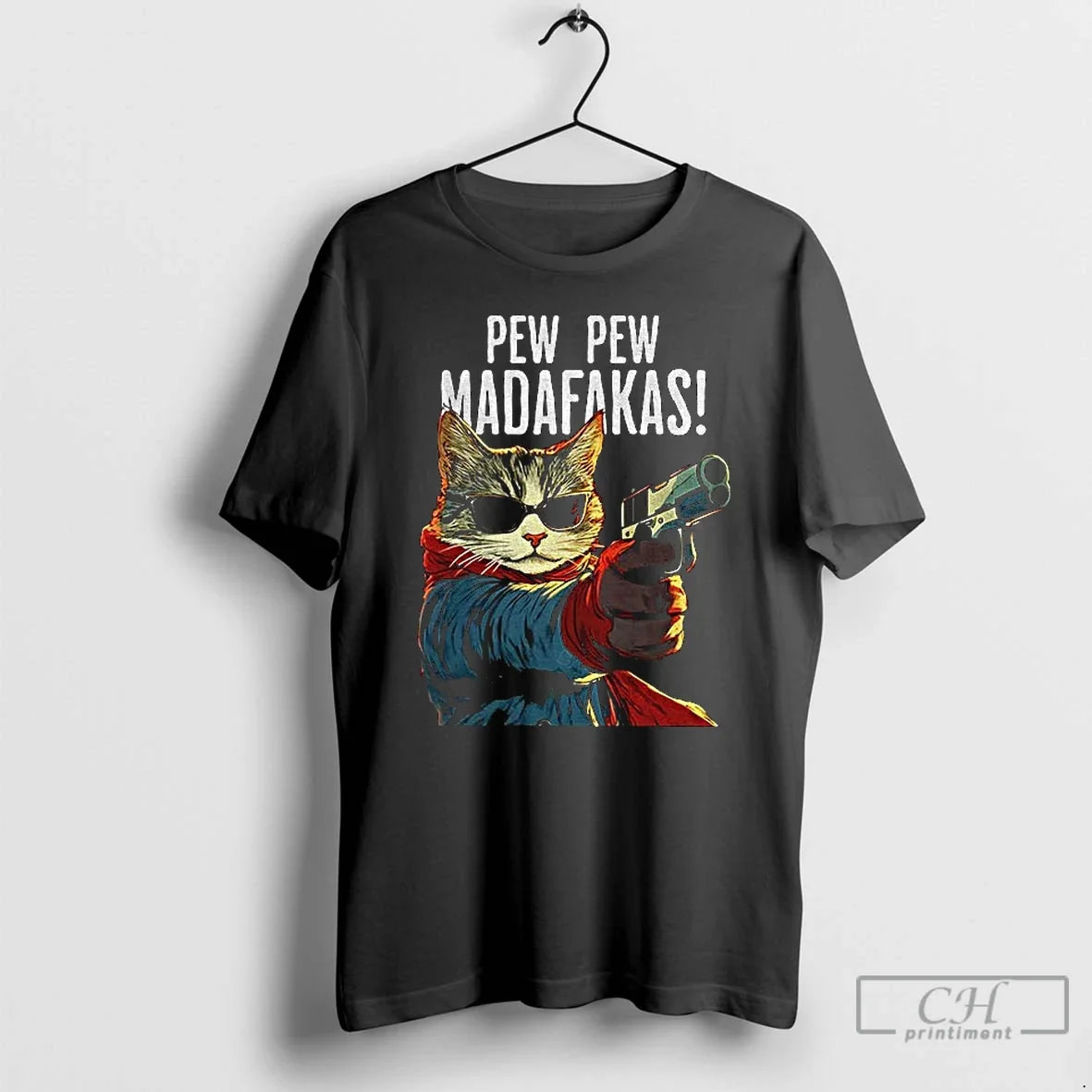 Funny Cat Gun Pew Pew Madafakas Art T-Shirts, Hoodie, Sweatshirt - T-Shirt, Sweatshirt, Hoodie
