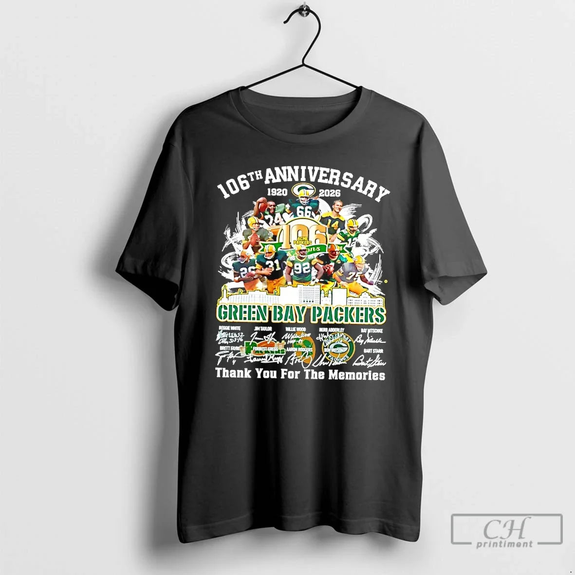 Green Bay Packers 106th Anniversary 1920 2026 Thank You Memories Signatures T-Shirts, Hoodie, Sweatshirt - T-Shirt, Sweatshirt, Hoodie